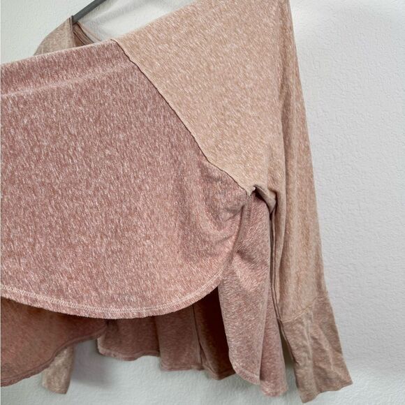 We The Free People Women’s Sz M Cloud Nine Boxy Top Pullover Dusty Pink Relaxed - Picture 6 of 9